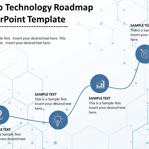 4 Step Technology Roadmap PowerPoint Template