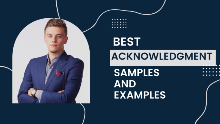 Best Acknowledgment Samples and examples