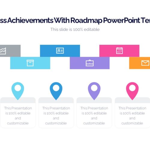 Business Achievements With Roadmap PowerPoint Template