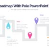 Curved Roadmap With Pole PowerPoint Template