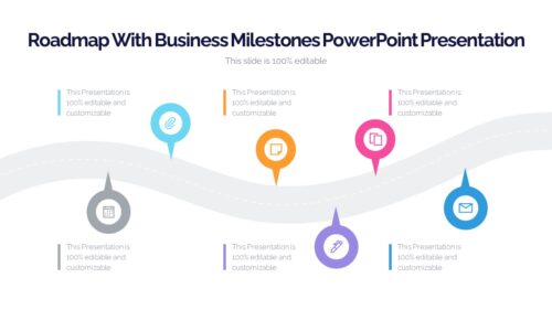 Roadmap With Business Milestones PowerPoint Presentation