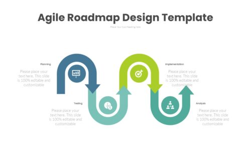 Agile Roadmap Design PowerPoint Template