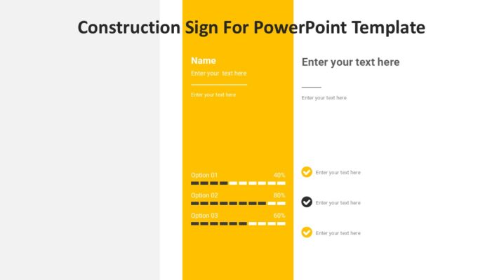 Construction Sign For PowerPoint Template - Slidevilla