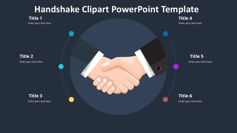 Handshake Clipart PowerPoint Template: 100% Editable PPTx