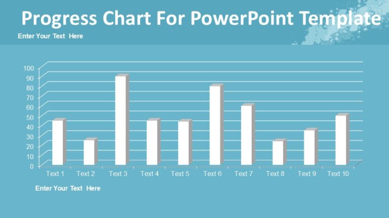 Progress Chart For PowerPoint Template: 100% Editable PPTx