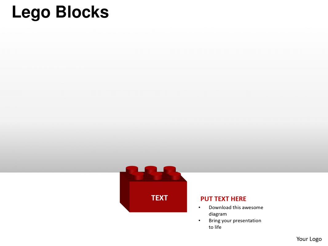 Lego Blocks PowerPoint template: 100% Editable PPTx
