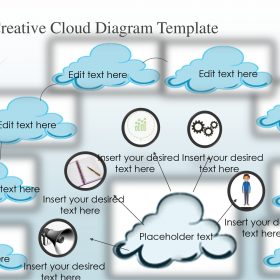 5 Step Creative Cloud Diagram Template