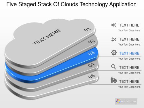 Five staged Stack of Clouds template