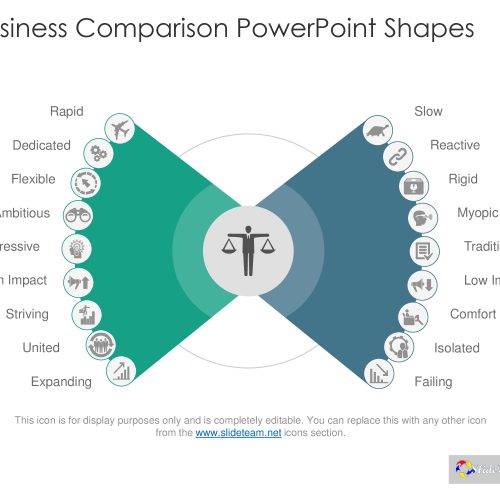 Business Comparison Powerpoint Shapes