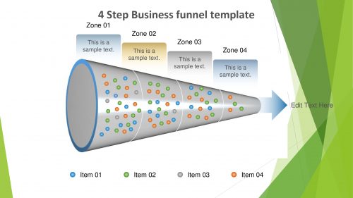 4 Step Business Funnel Template for PowerPoint