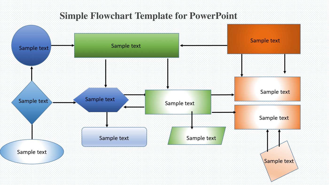 Simple Flowchart Template for PowerPoint SlideVilla Com