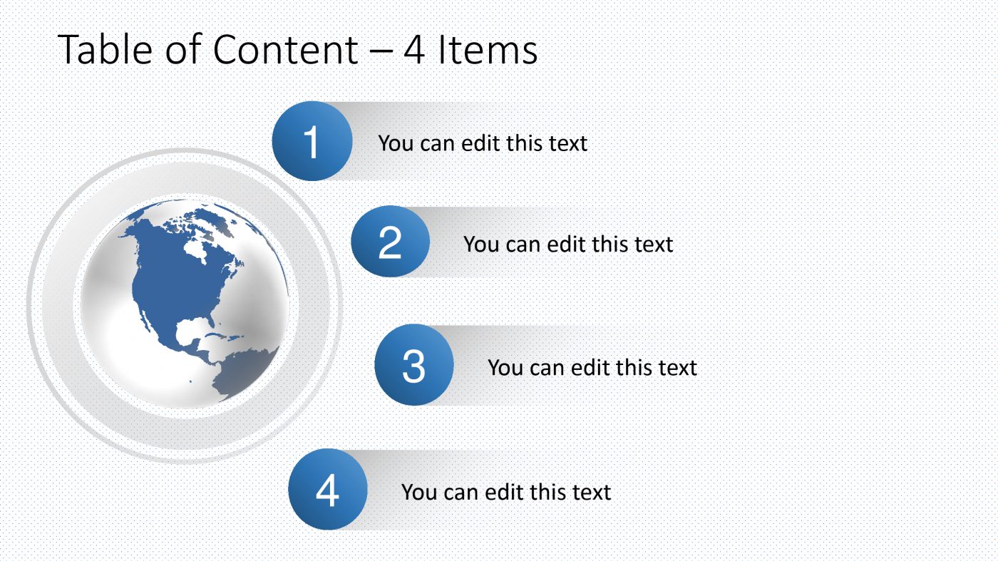 Table Of Content Powerpoint Template Free