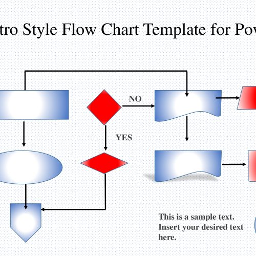 Metro Style Flow Chart Template for PowerPoint