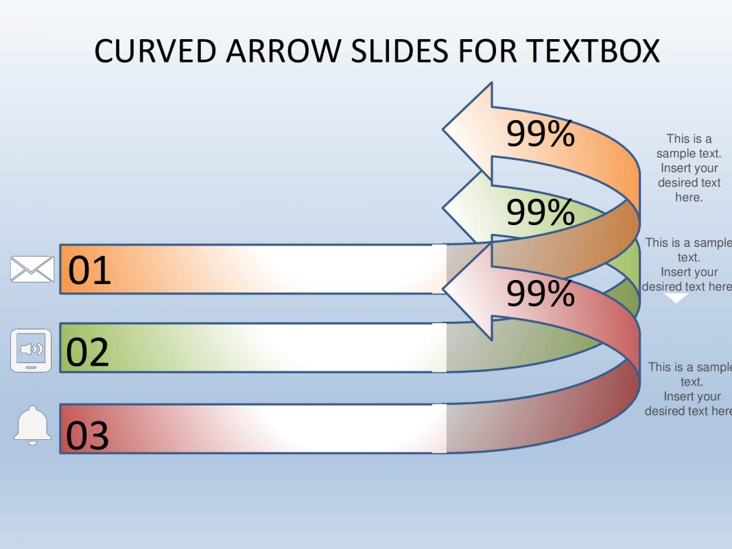 Curved Arrow slides for textbox template Slidevilla