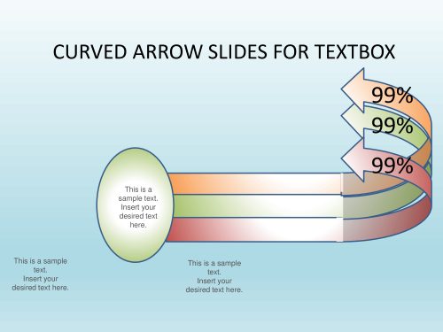 Curved Arrow slides for textbox template
