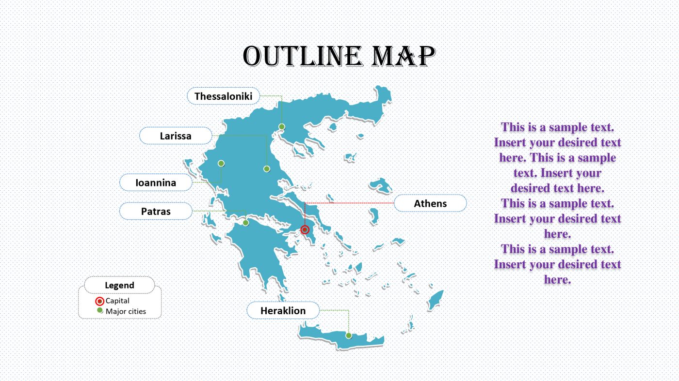 Greece map for powerpoint Slidevilla