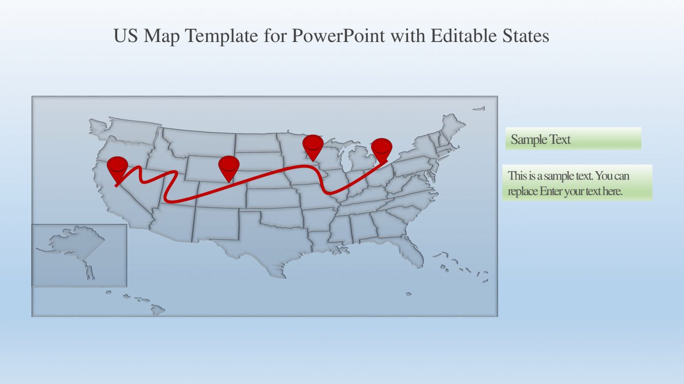 USA Map Template for PowerPoint with Editable States - Slidevilla