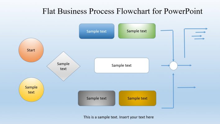 Flat Business Process Flowchart for PowerPoint - Slidevilla