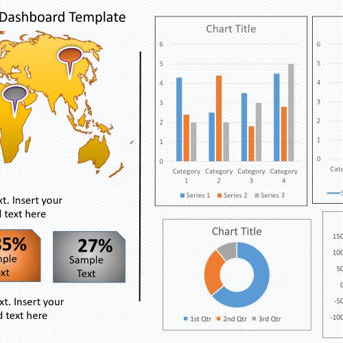 Simple World Data Dashboard for PowerPoint