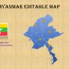 Myanmar Map Template for Powerpoint