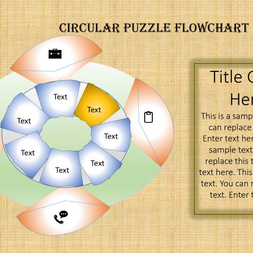Circular flowchart Template Slide