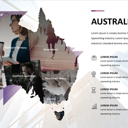 Australia map template slide