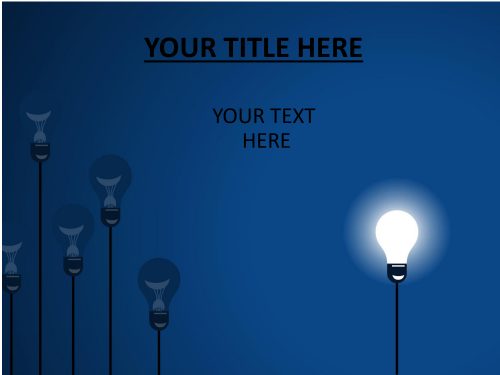 Light Bulb with Idea Concept for PowerPoint