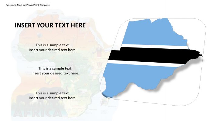 Botswana Map For PowerPoint Template - Slidevilla