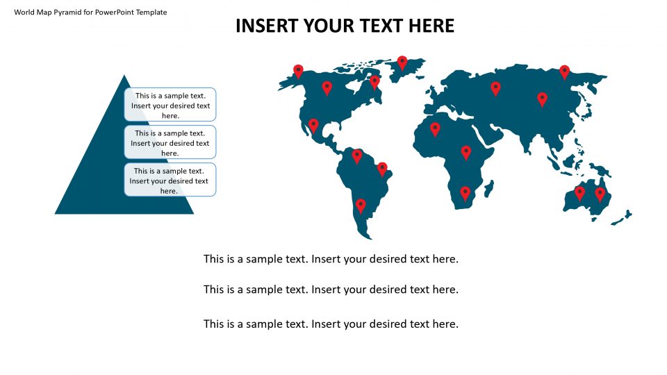 World Map Pyramid For Powerpoint Template Slidevilla