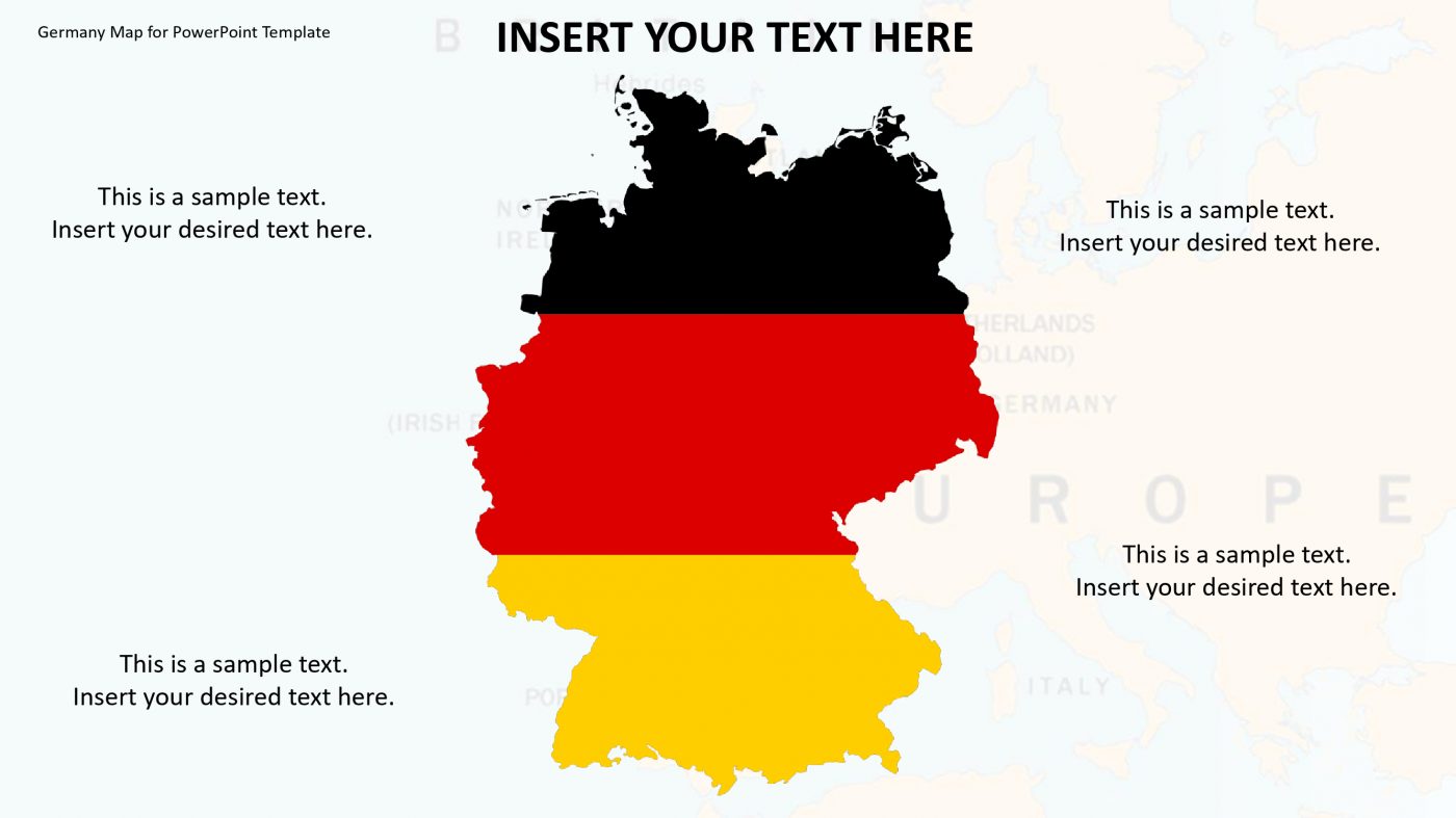 Germany Map for PowerPoint Template - Slidevilla
