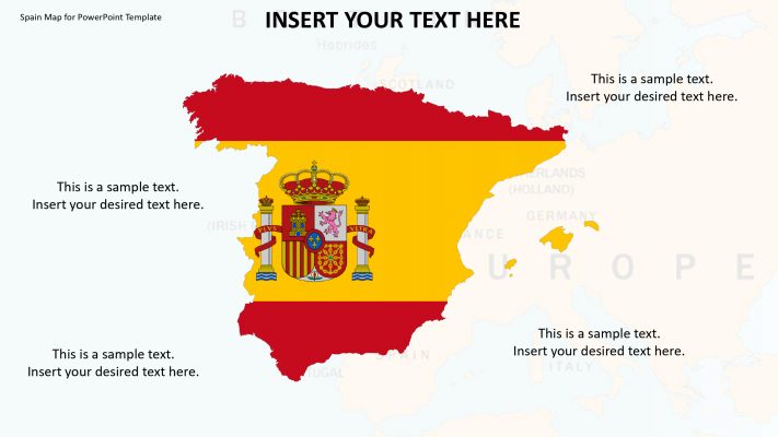 Spain Map for PowerPoint Template - Slidevilla