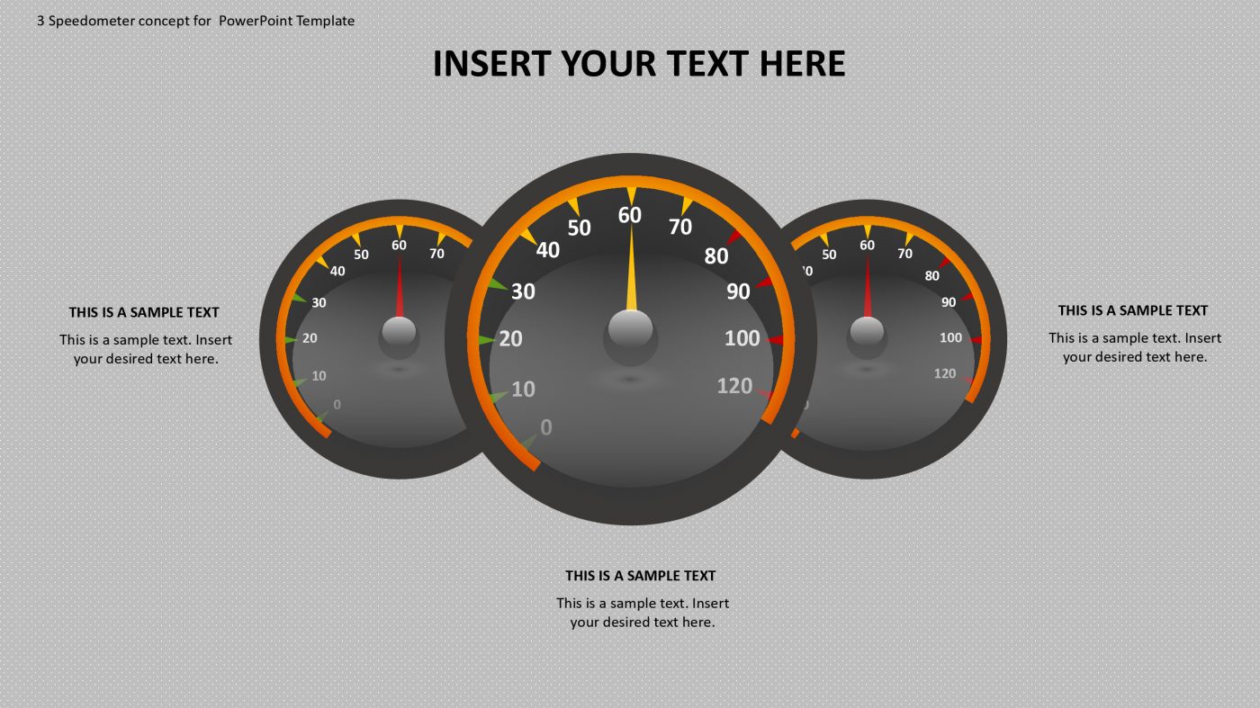3 Steps Speedometer concept for PowerPoint Template Slidevilla