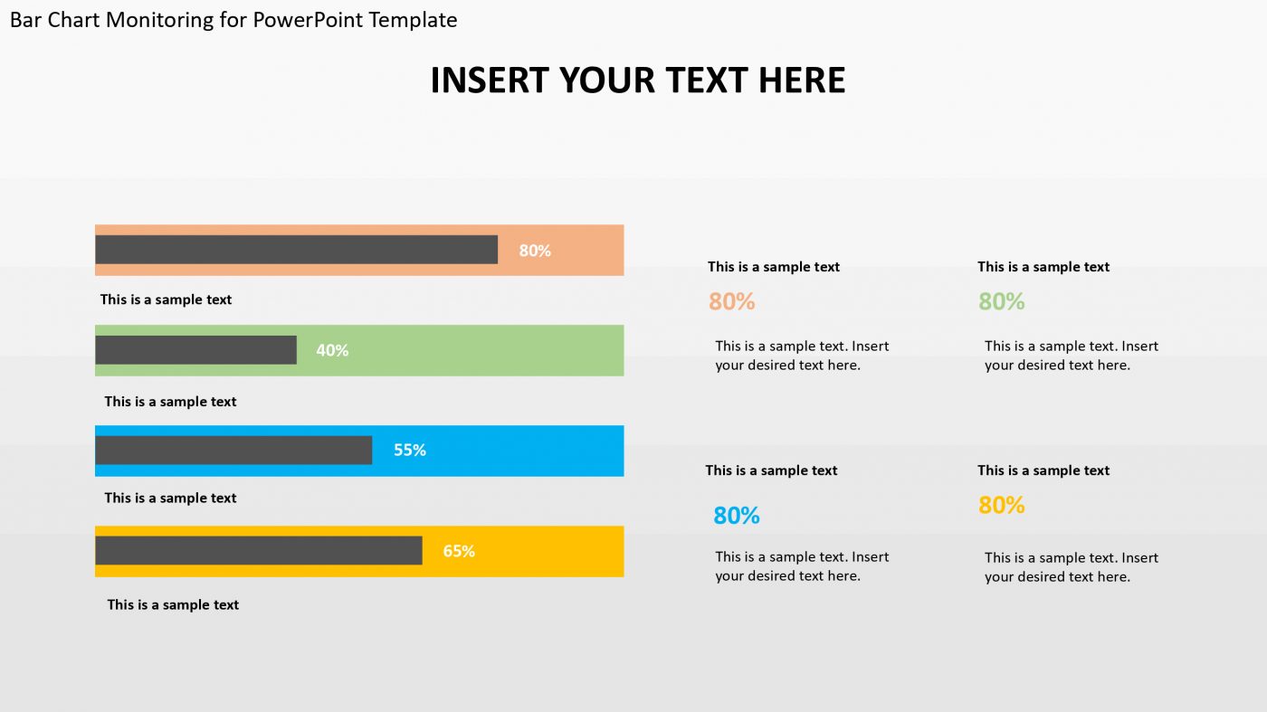 Bar Chart Monitoring for PowerPoint Template: 100% Editable PPTx