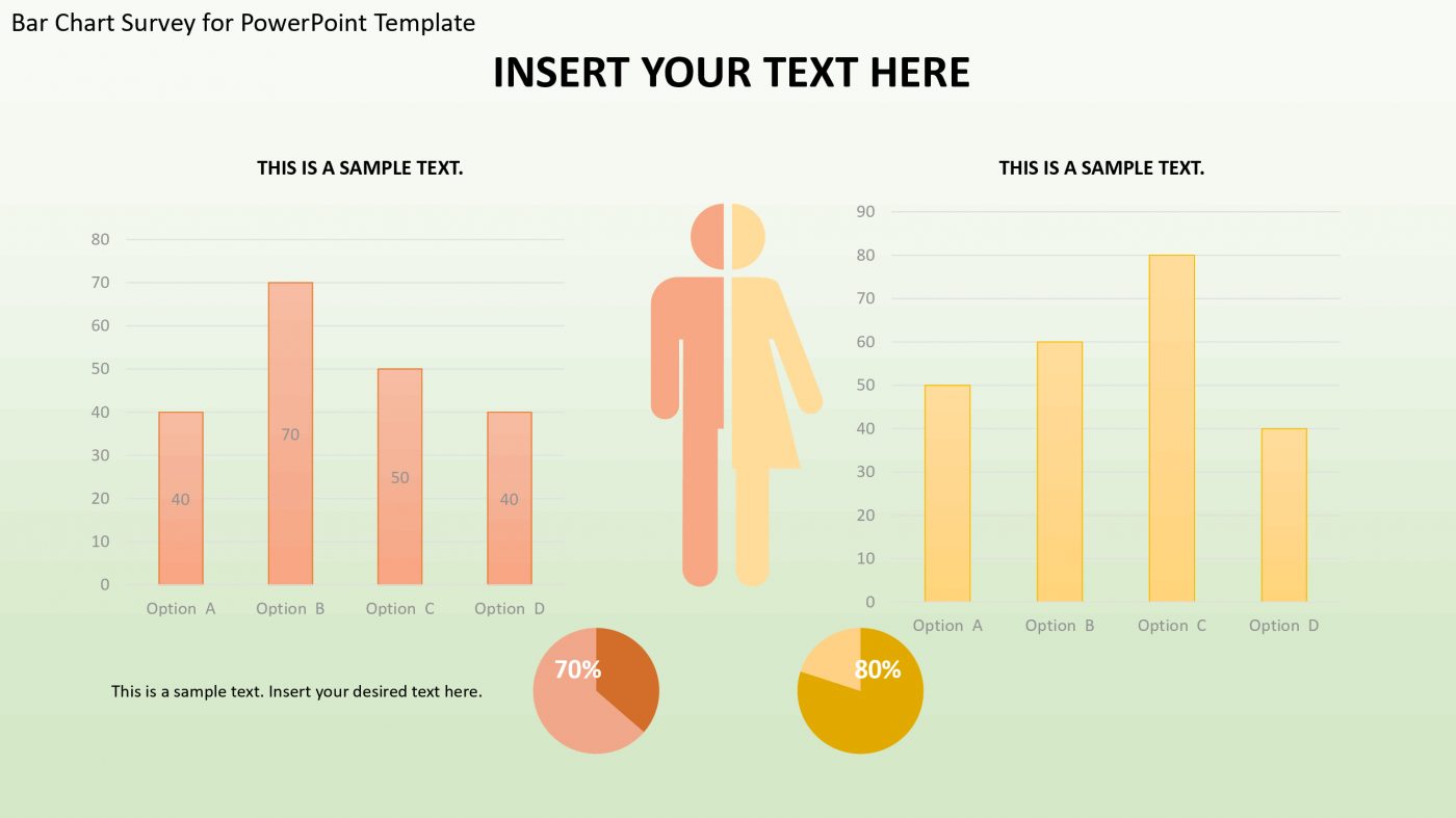 Bar Chart Survey for PowerPoint Template: 100% Editable PPTx