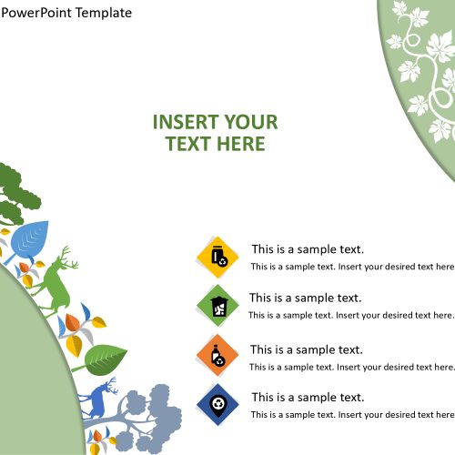 Nature Recycle Diagram for PowerPoint Template