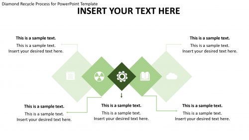 Diamond Recycle Process for PowerPoint Template