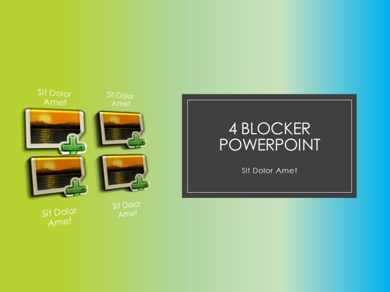 4 Blocker PowerPoint Template Slide For Powerpoint