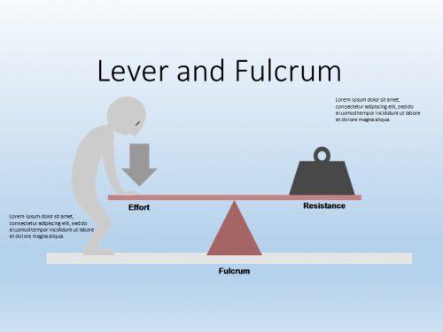 Lever and Fulcrum PowerPoint Template Slide