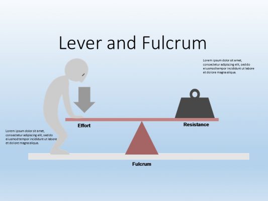 Lever And Fulcrum Powerpoint Template Slide