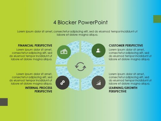4 Blocker Powerpoint Slide Template