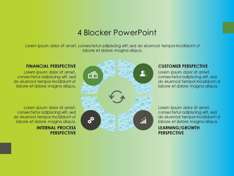 4 Blocker PowerPoint Template Slide For Powerpoint