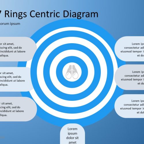 7 rings Centeric Diagram For Powerpoint
