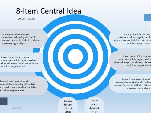 8-Item Central Idea PowerPoint Template