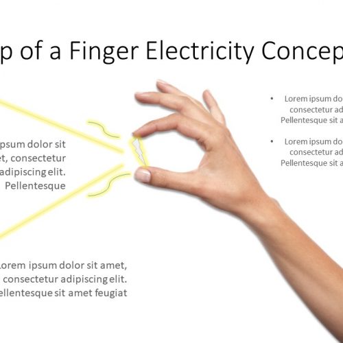 Tip of a Finger Electricity Concept PowerPoint Template