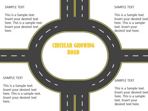 Circular Growing Roadmap PowerPoint Template