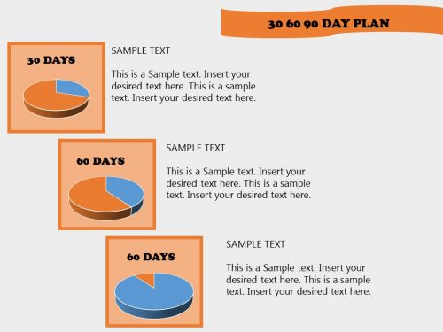 30 60 90 Days Plan PowerPoint Template Slide