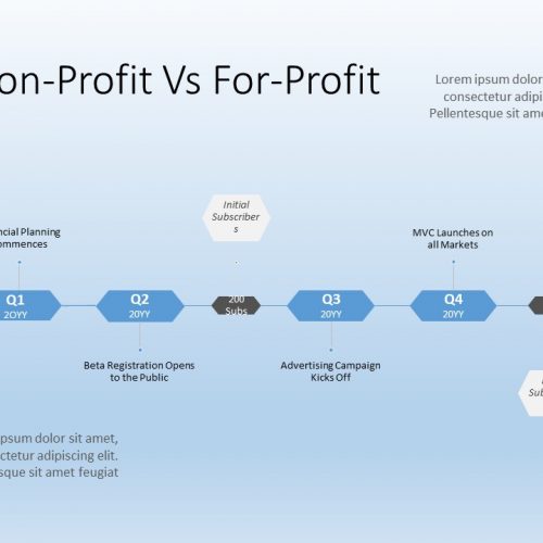 Non-Profit Vs For-Profit PowerPoint Diagram