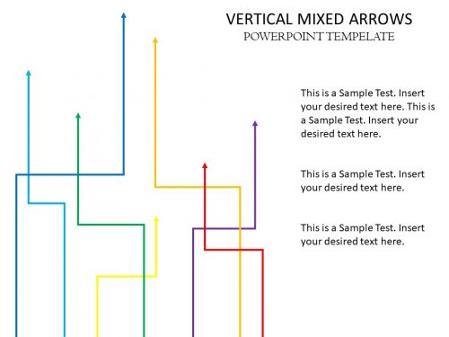 Vertical Mixed Arrows PowerPoint Template