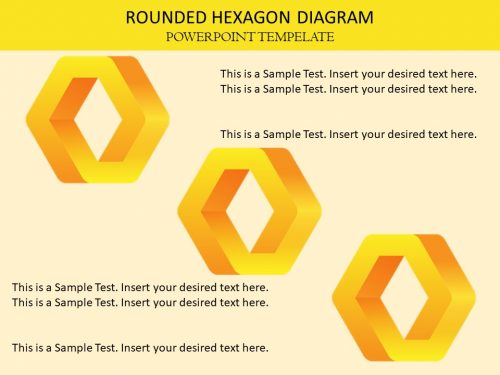 Rounded Hexagon Diagram for PowerPoint