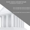 4 Columns Animated Greek Temple 3D PowerPoint Template